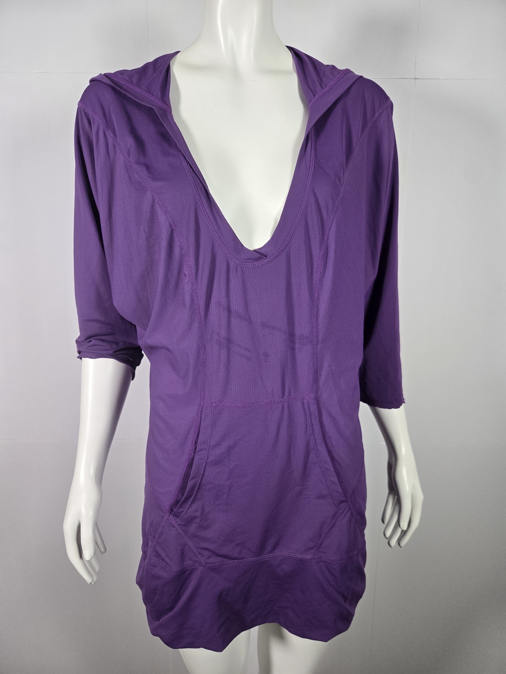Zella Purple Hooded Swim Cover-Up Tunic